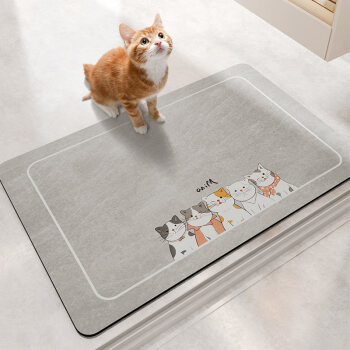 七七家家用硅藻泥浴室吸水脚垫卫生间门口防滑地垫厕所洗手间速干卡通	